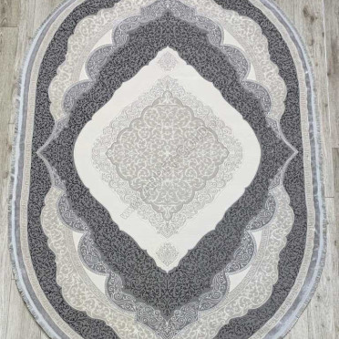 36846A OVAL L.GREY / GREY Amber