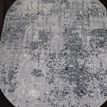 Ковер F281 - DARK GRAY - Овал - коллекция PALERMO