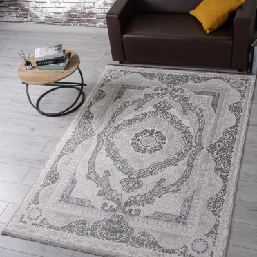 Ковер 3098G - GREY / GREY - Прямоугольник - коллекция LORA