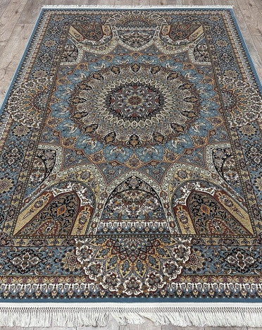 Ковер турецкий 3809A Абришим (Акрил - Хлопок, голубой)