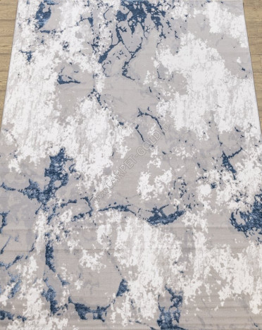 Ковер турецкий 10465A Nord (Полиэстер, синий, серый)