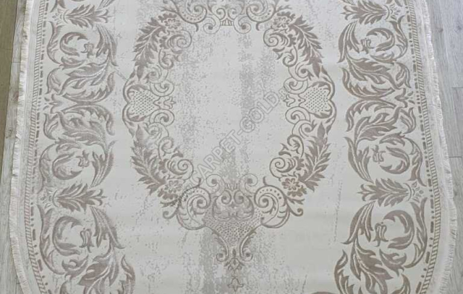 Турецкий ковер Amatis Lux 36567A OVAL L.BEIGE / L.BEIGE