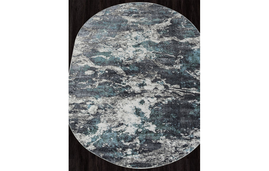 Ковер 02463H - BLUE / GREY - Овал - коллекция SAFARI