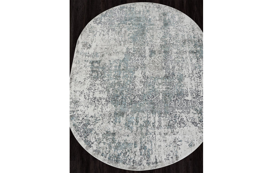 Ковер 02475F - BLUE / GREY - Овал - коллекция SAFARI