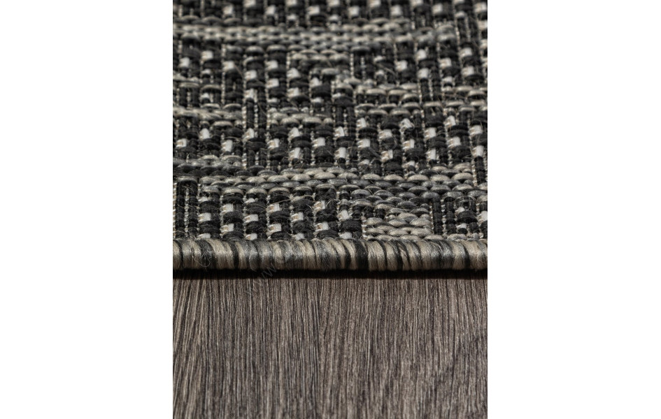 Ковер S136 - BLACK-GRAY - Овал - коллекция KAIR