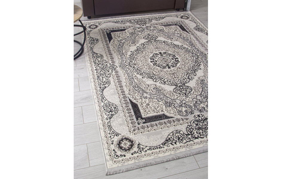 Ковер 3098G - GREY / GREY - Прямоугольник - коллекция LORA